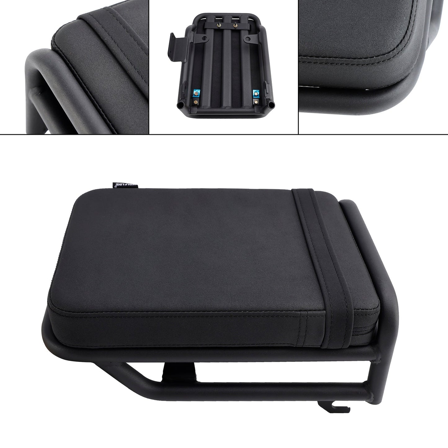 Cuscino passeggero posteriore per HONDA CT125 huntercub 125 2020-2023, piatto, in poliuretano, nero