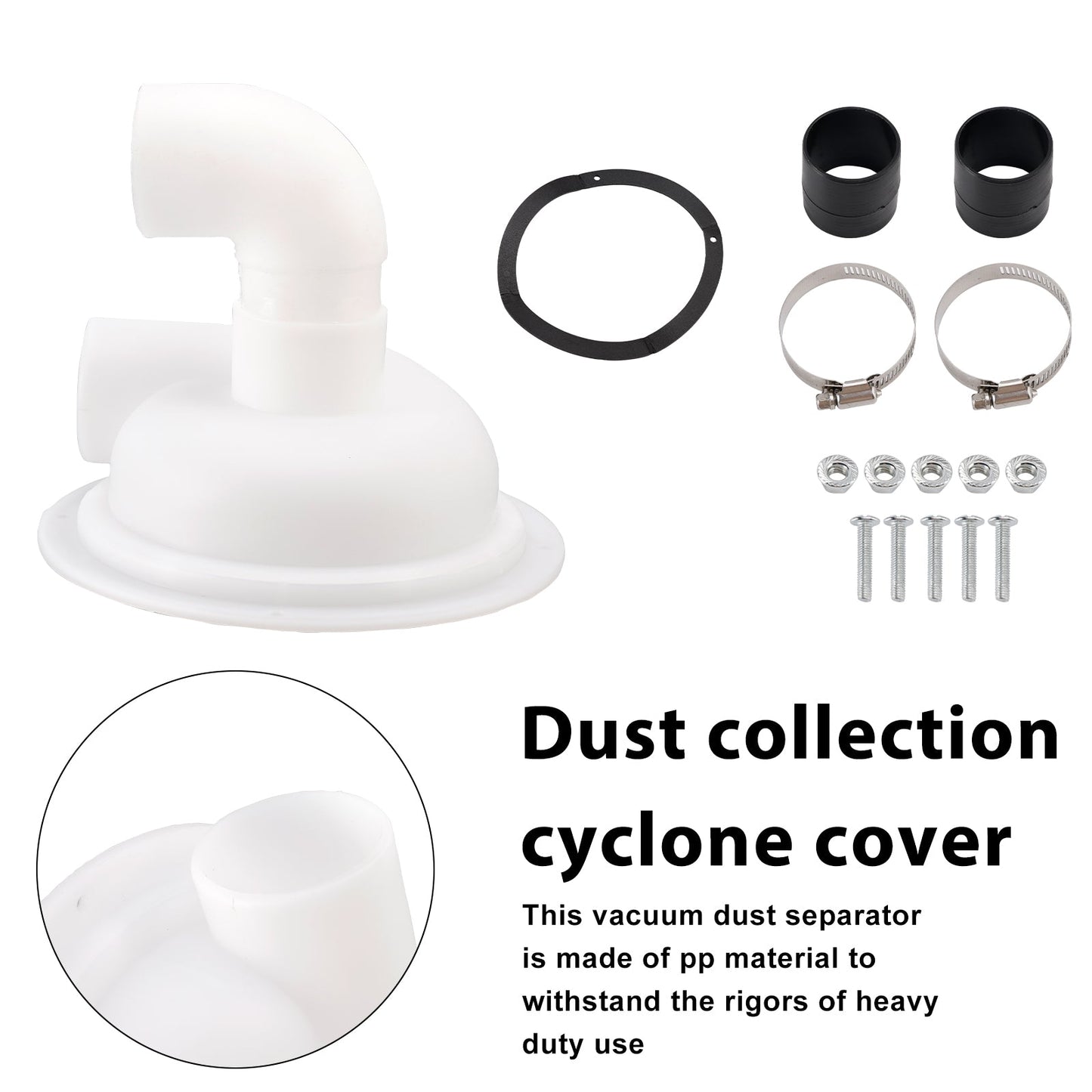 Coperchio separatore ciclonico per polvere Accessorio per aspirapolvere per truciolato Aspirapolvere per gesso Separatore di polvere Accessorio per aspirapolvere