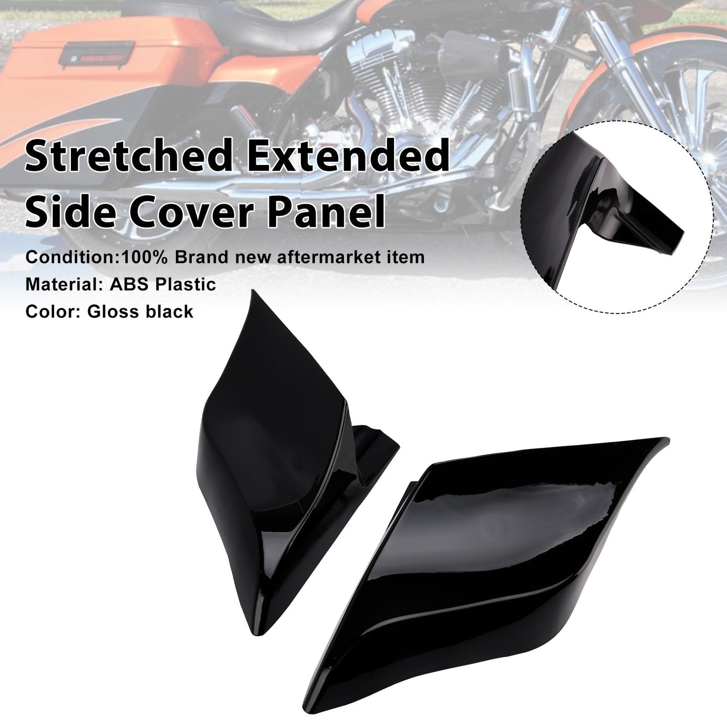 Pannello di copertura laterale allungato per Touring Electra Street Road Glide 2009-2013