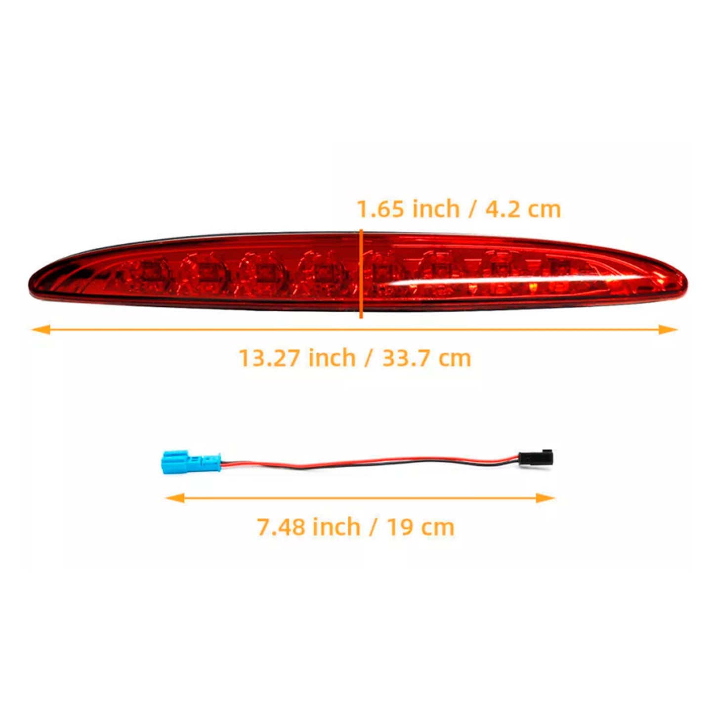 Terza luce di stop, fanale posteriore, rossa, per Mini Cooper R50 R53 02-06