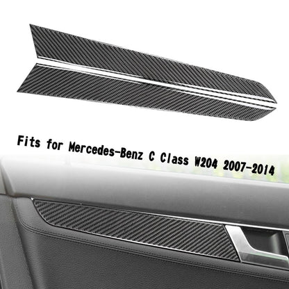 Carbonio Interno Porta Pannello Cover Trim Per Mercedes-Benz C Class W204 07-14