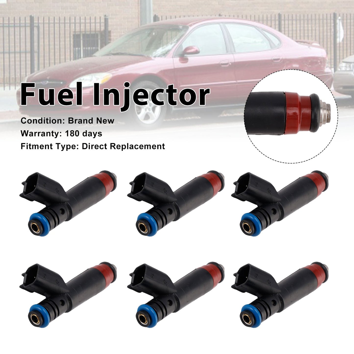 2006-2007 Per Ford Taurus 3.0L V6 6 iniettori di carburante 6F1E-A4A 6F1EA4A 6F1EA4A
