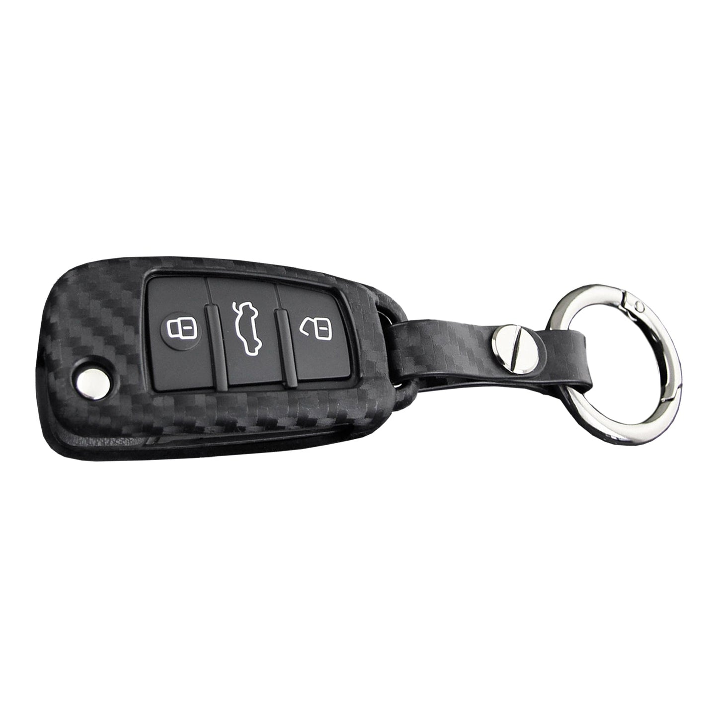 Custodia in pelle e silicone per chiave auto con fibbia per Audi