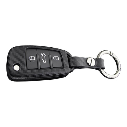 Custodia in pelle e silicone per chiave auto con fibbia per Audi