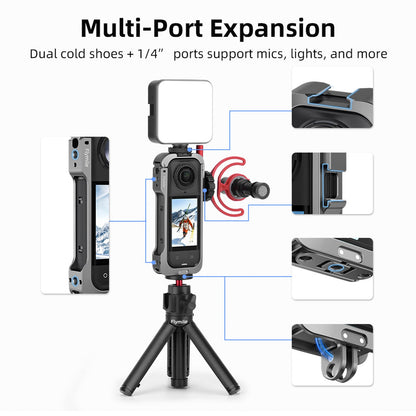 Accessori per fotocamera: custodia protettiva con copriobiettivo e kit per Insta360 X5
