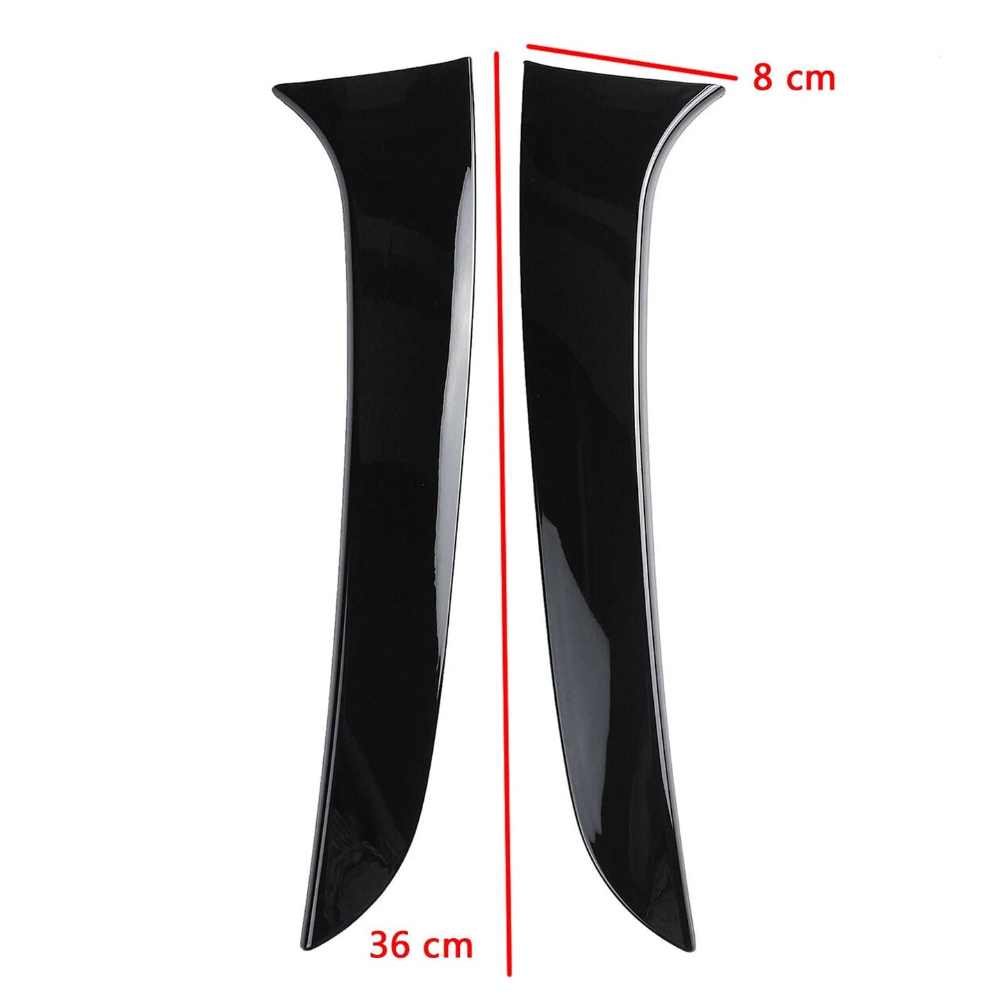 Spoiler laterali per lunotto posteriore BMW Serie 1 F20 F21, nero lucido, coppia, 2012-2019