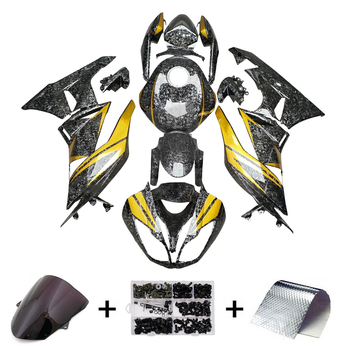 Kit carenatura iniezione in plastica ABS adatto per Kawasaki ZX6R 636 2009-2012