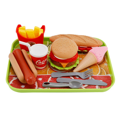Set di giocattoli per bambini, giocattolo da cucina per bambini, hamburger e gelato