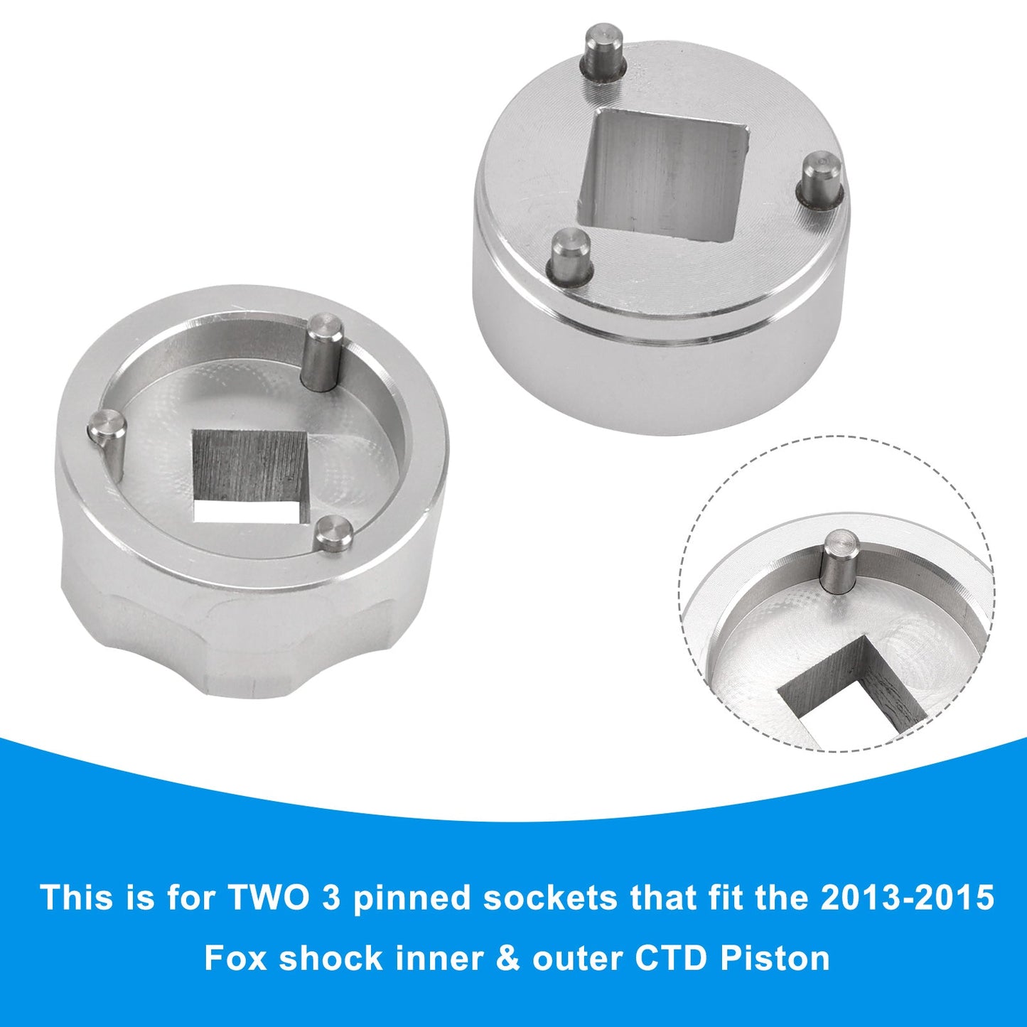 Set pistone CTD a 3 pin - Prese interne ed esterne 398-00-348 e 398-00-504 per Fox