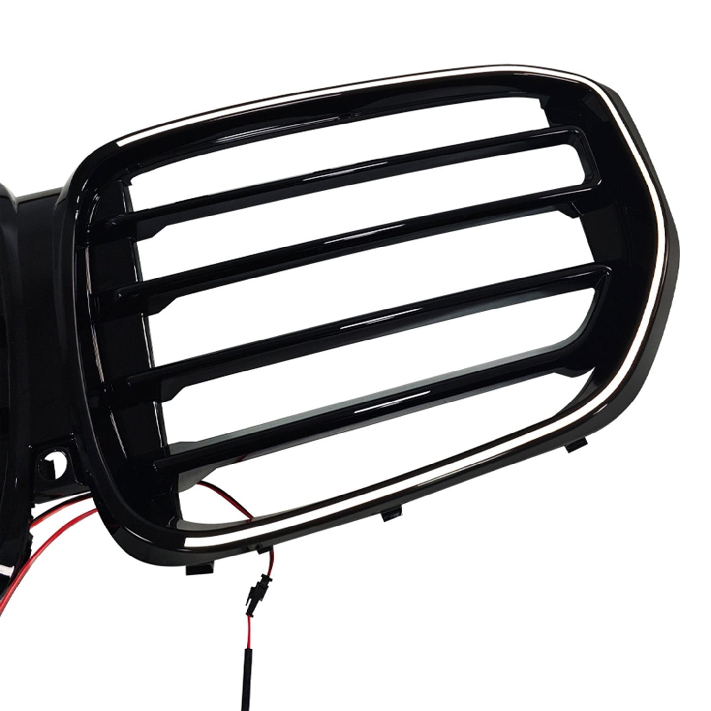 Griglia paraurti anteriore a linea singola con LED in stile M per BMW G05 LCI X5 2024+