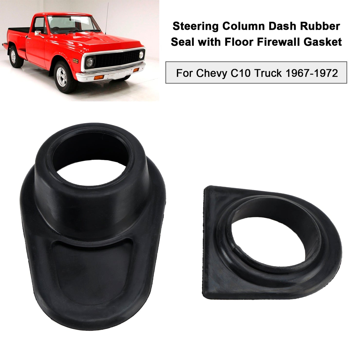 Guarnizione in gomma per piantone dello sterzo, cruscotto, pavimento, paratia, Chevy C10 1967-1972