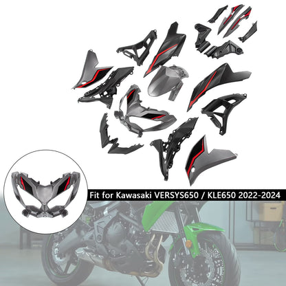 Kit carenatura carrozzeria ABS iniezione per Kawasaki VERSYS 650 KLE 2022-2024 04#