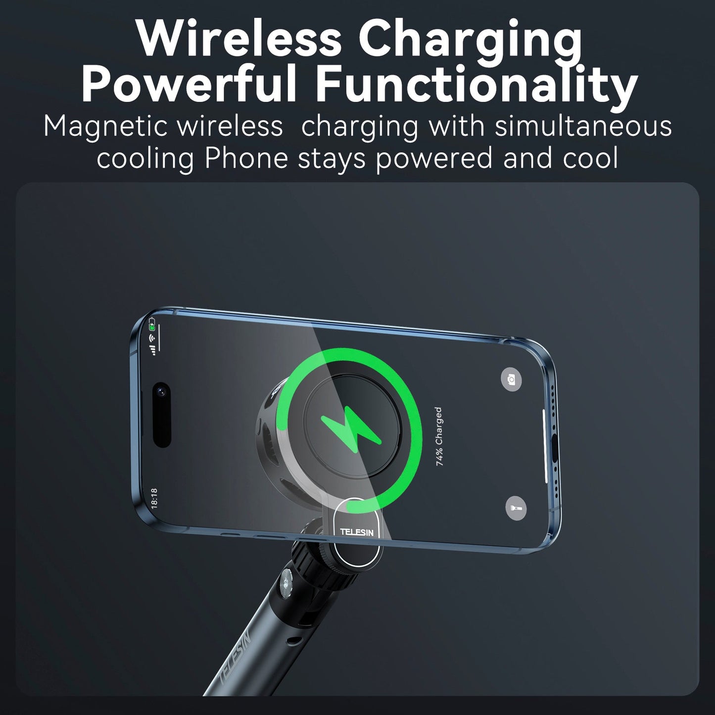 Radiatore di ricarica wireless per trasmissione in diretta del telefono cellulare, semiconduttore magnetico