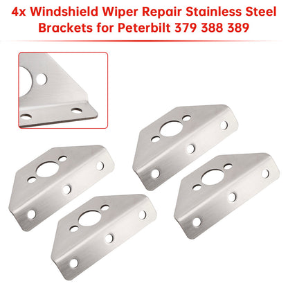 4 staffe di riparazione in acciaio inox per tergicristalli per Peterbilt 379 388 389