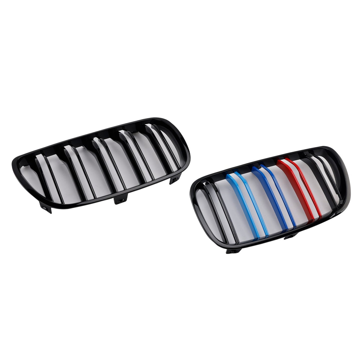 2 griglie anteriori per paraurti nere lucide compatibili con BMW X3 E83 2007-2010 LCI