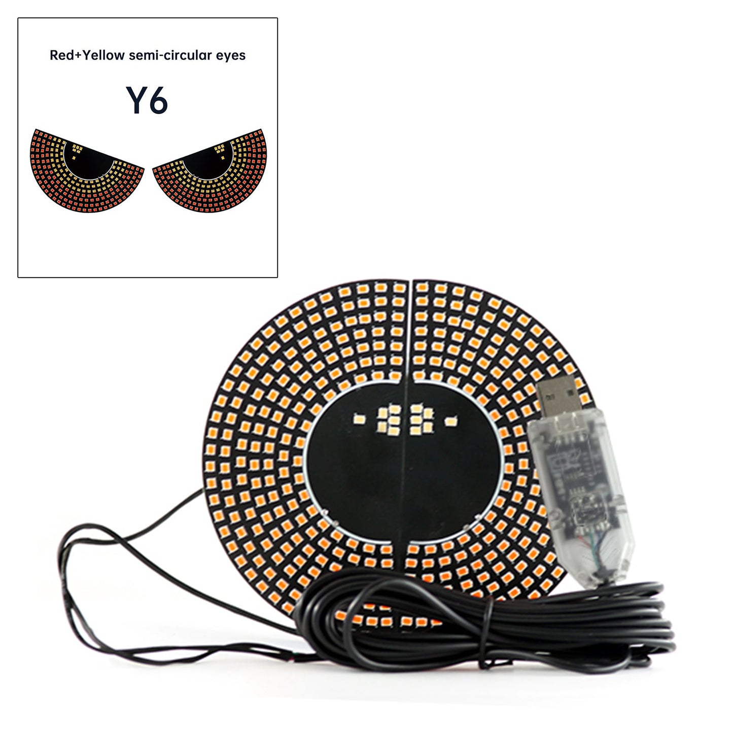 Luce LED dinamica per camion e auto con occhio del diavolo a schermo LED