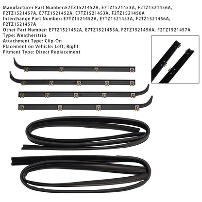 Guarnizione per porta e finestra, 4 pezzi + kit di guarnizioni da 2 pezzi, adatto per Ford F150 F250 F350
