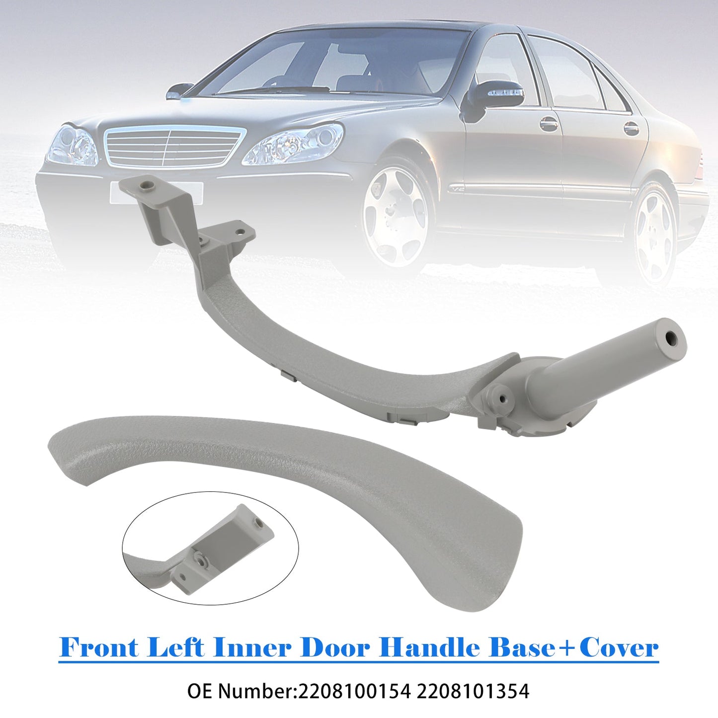 Base e coperchio maniglia interna portiera anteriore sinistra Benz Classe S W220 1998-2003