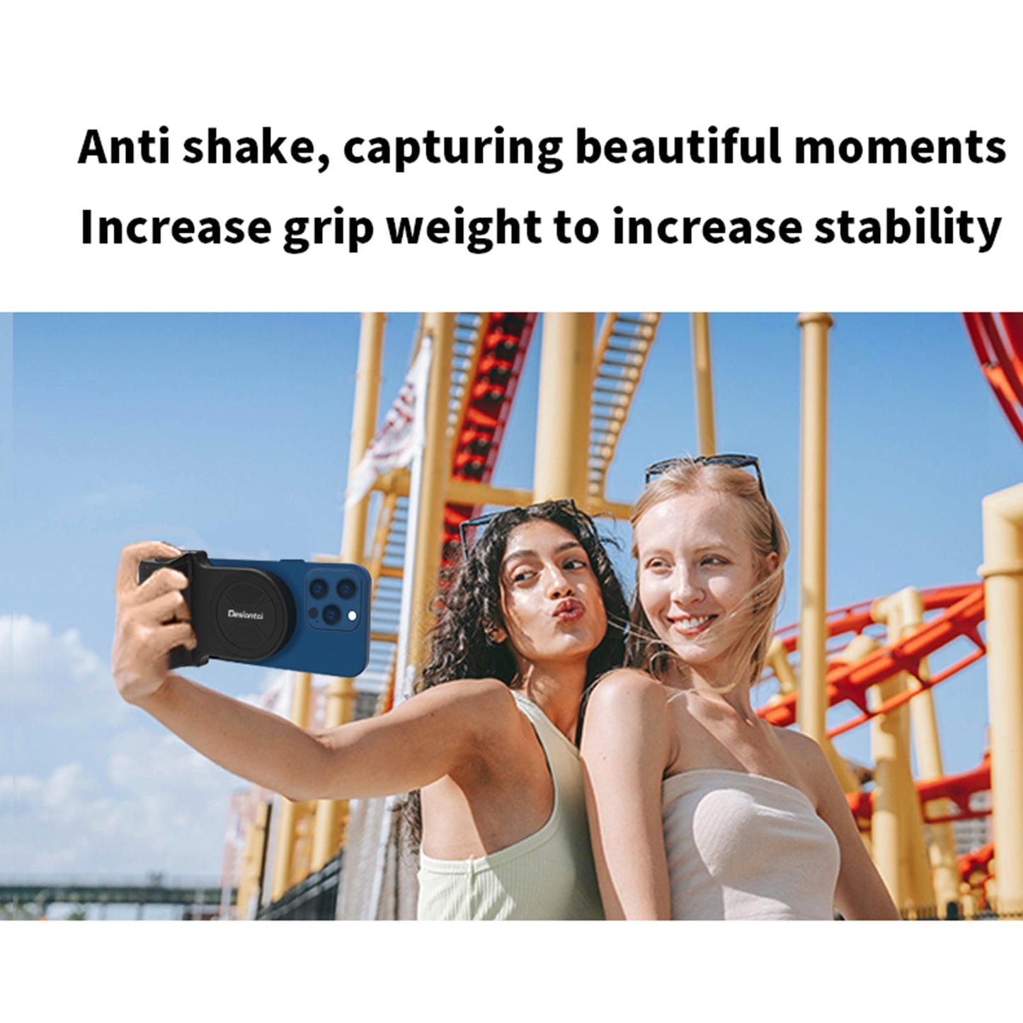 PH-30b Clip per selfie magnetica per telefono cellulare con ventosa magnetica, maniglia per scatto wireless