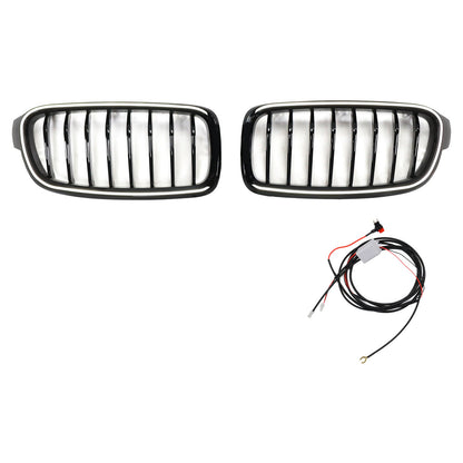 Griglia anteriore a rene nera lucida BMW Serie 3 F30 Berlina 2012-2019 51137263481 51137255412