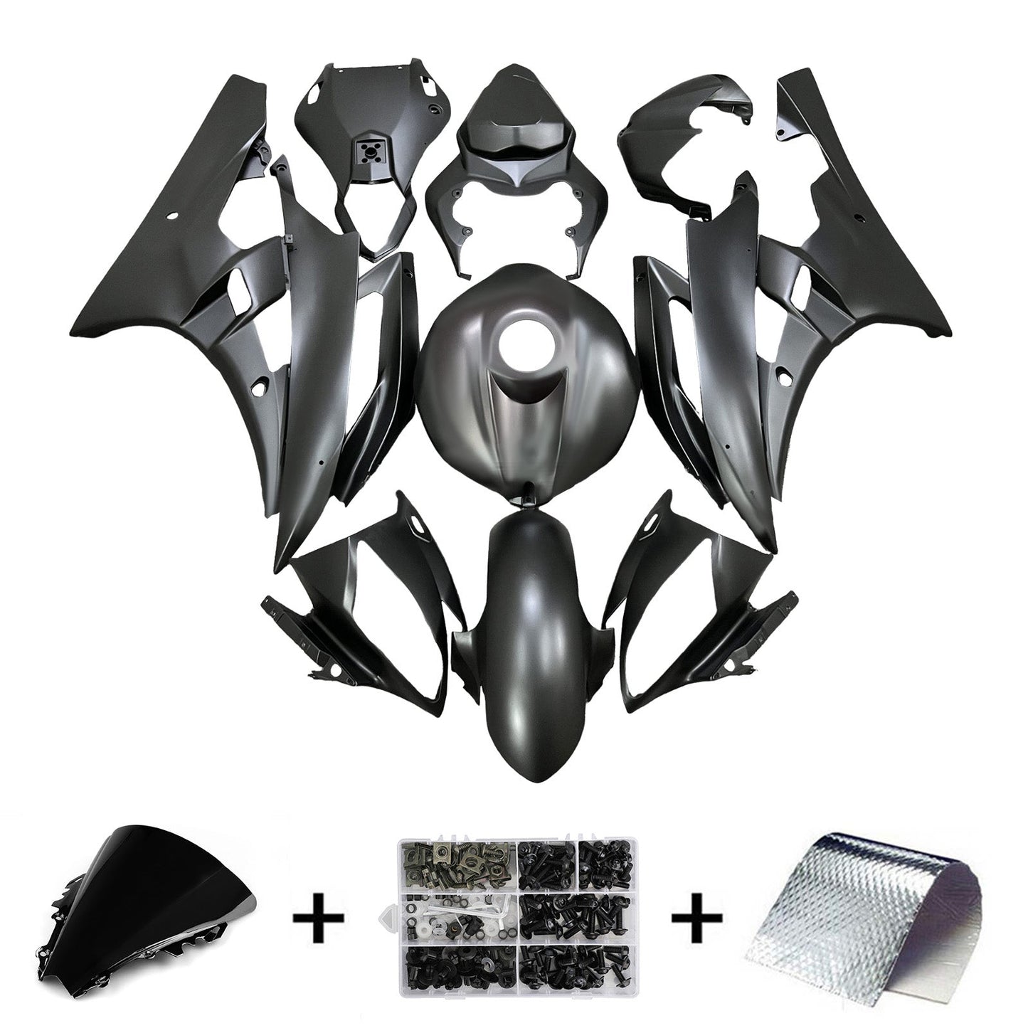 Kit carenatura iniezione plastica ABS per Yamaha YZFR6 YZF-R6 2006-2007