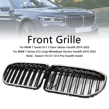 Griglia anteriore nera lucida a doppia stecca per BMW Serie 7 G11 G12 2019-2022