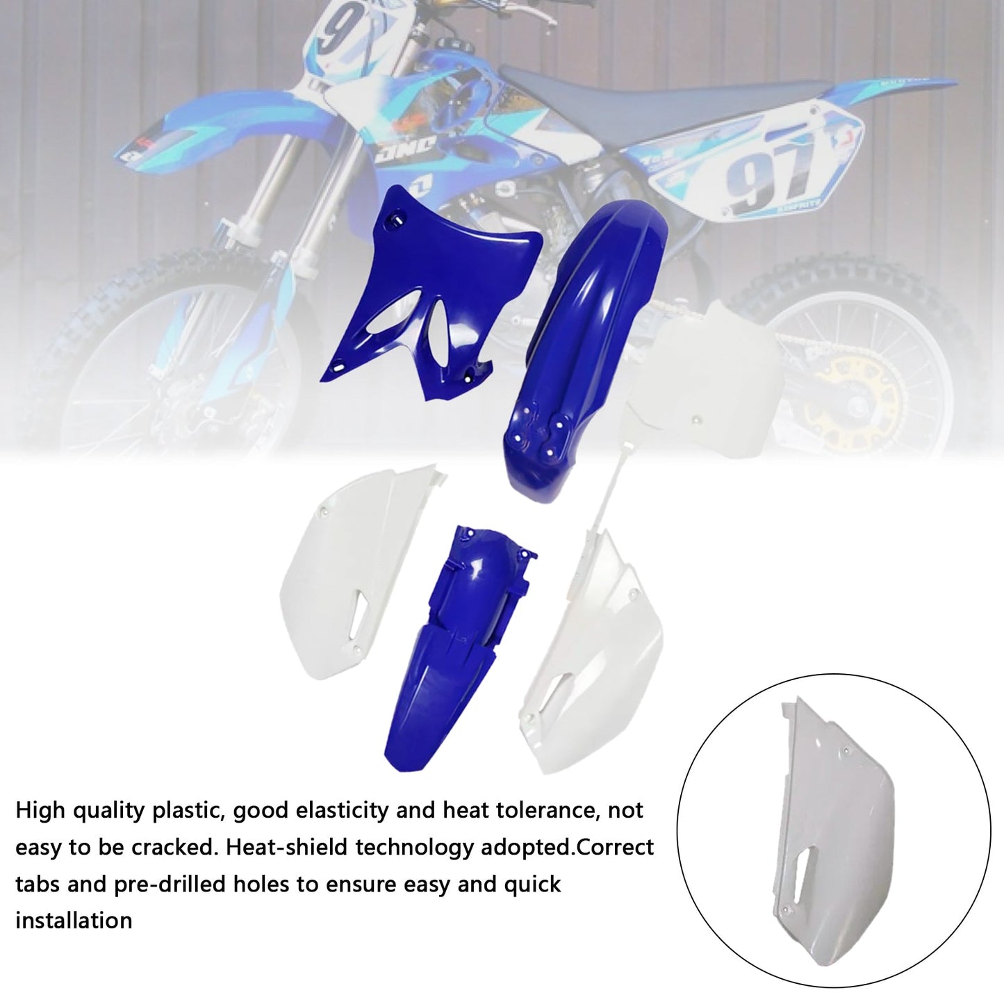 Kit di carenatura in plastica per parafango per Yamaha YZ85 2002-2014