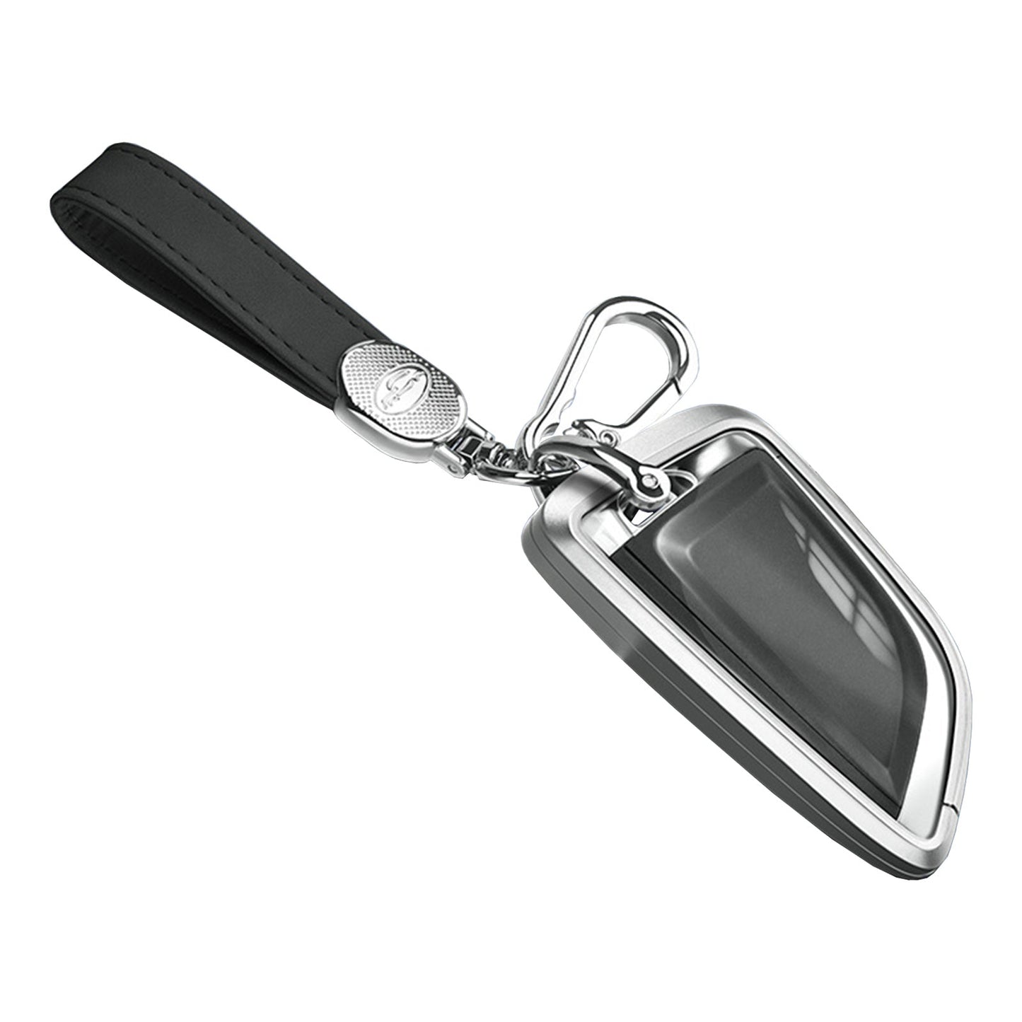 Custodia per chiave auto in TPU argentato in lega di alluminio con fibbia per BMW X3 X1 X5