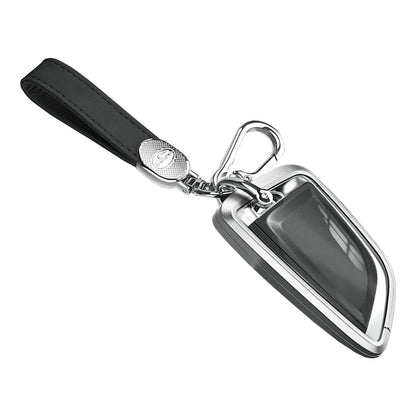 Custodia per chiave auto in TPU argentato in lega di alluminio con fibbia per BMW X3 X1 X5