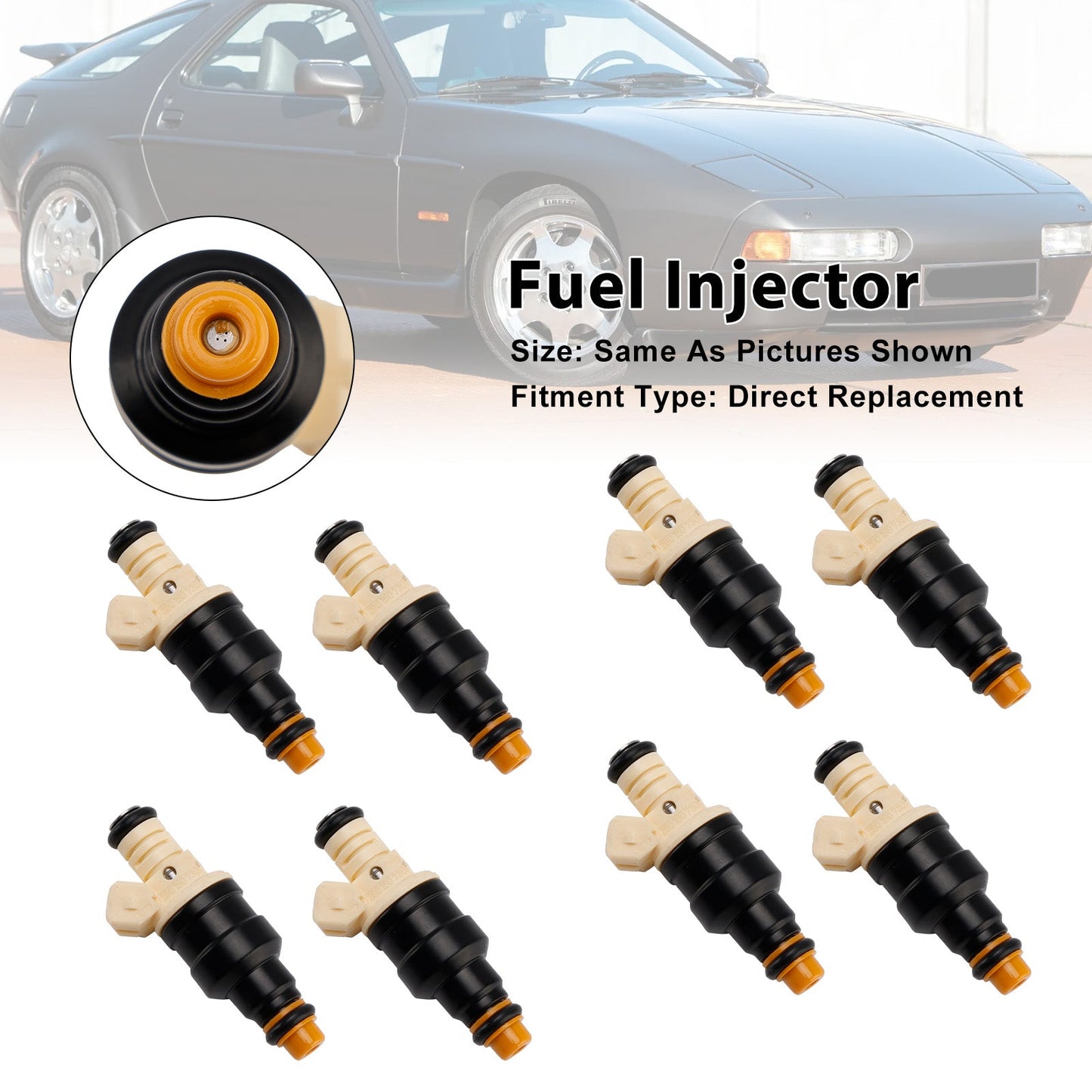 Adatto per Porsche 928 Coupe 5.0 S4 Cat 08/1986-07/1991 FJ10337 Iniettore di carburante 8 pezzi