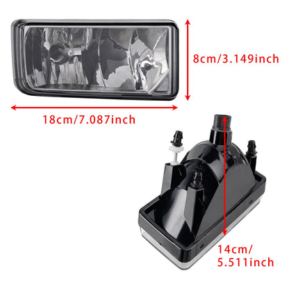 Coppia di fari fendinebbia anteriori con lampadine per Chevy Silverado 2007-2013, lenti trasparenti