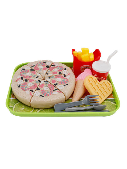 Pizza e gelato, giocattolo per bambini, set da cucina con cibo finto, giocattolo per bambini