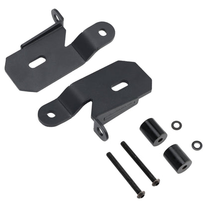 Staffe di montaggio luci nere per montante anteriore Jeep Wrangler JL 7318 2018-2019