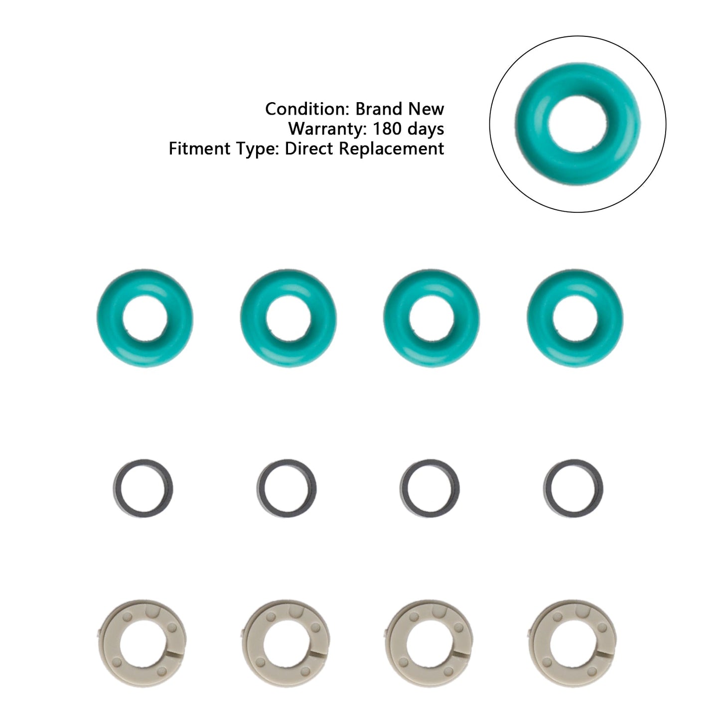 Kit di manutenzione iniettore carburante 4 pezzi O-ring 0261500354 per Audi, Skoda, 1,2 l, 1,4 l