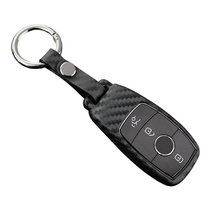 Custodia in silicone e pelle per chiave auto con fibbia per Mercedes-Benz E