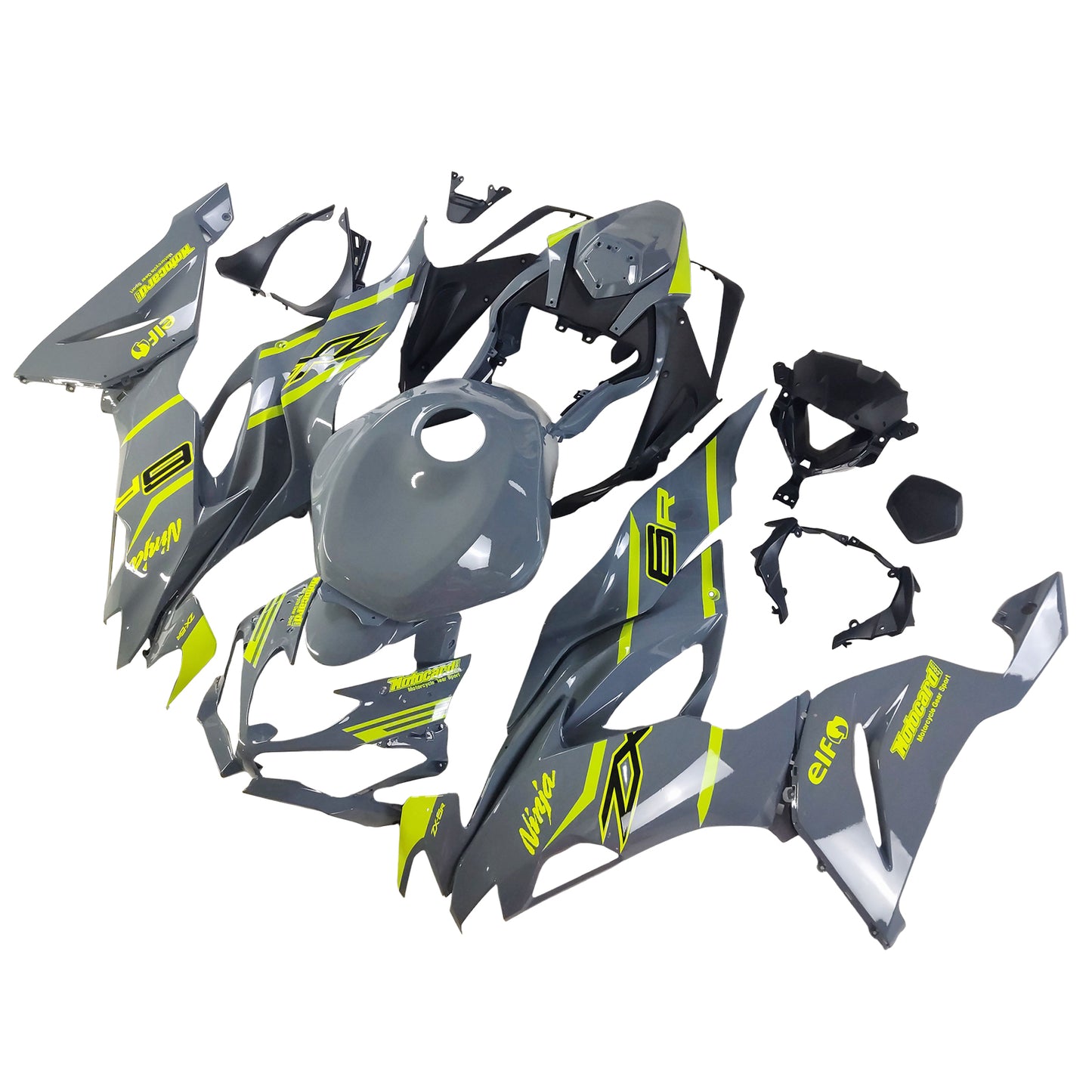 Kit carenatura BODYWORK ABS di plastica per Kawasaki ZX6R 2019-2023