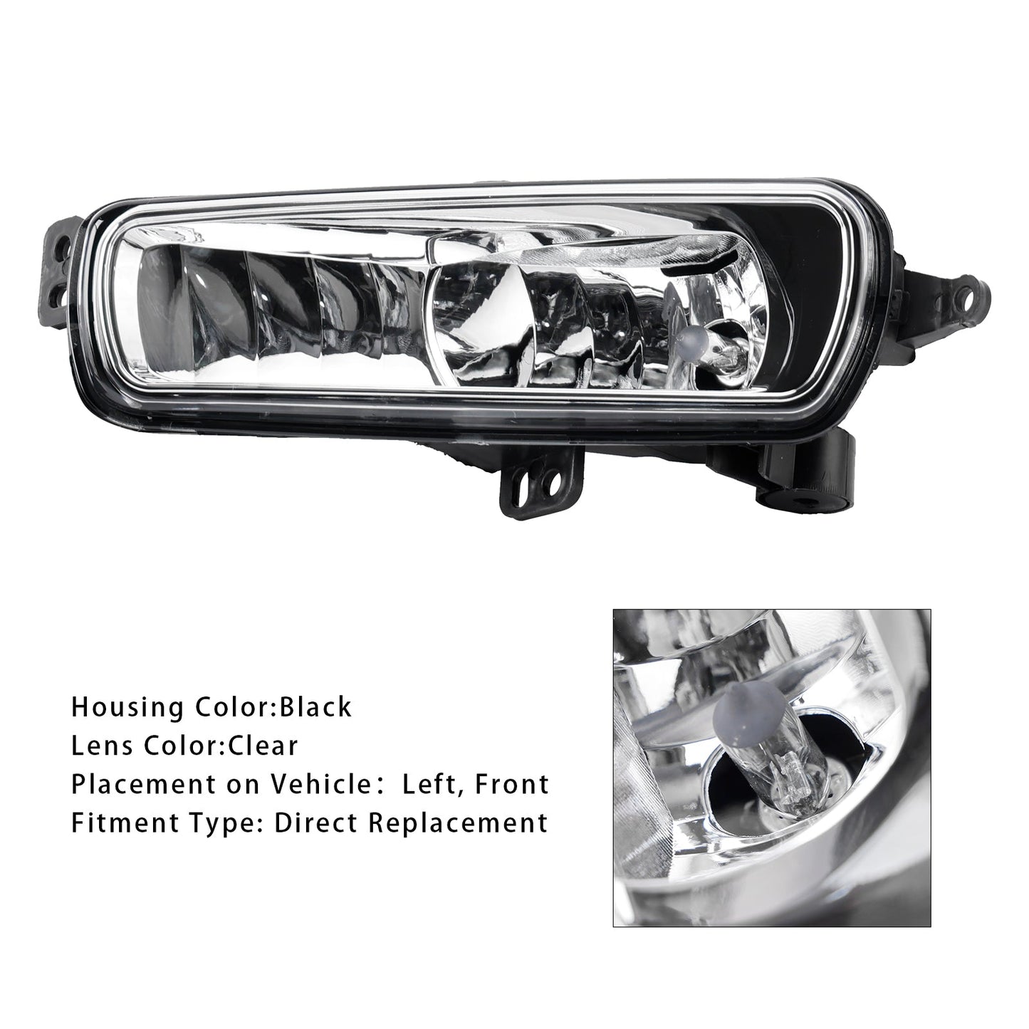 1 pz. Fari fendinebbia anteriori sinistri con lampadine per Ford Transit Custom 2014-2023