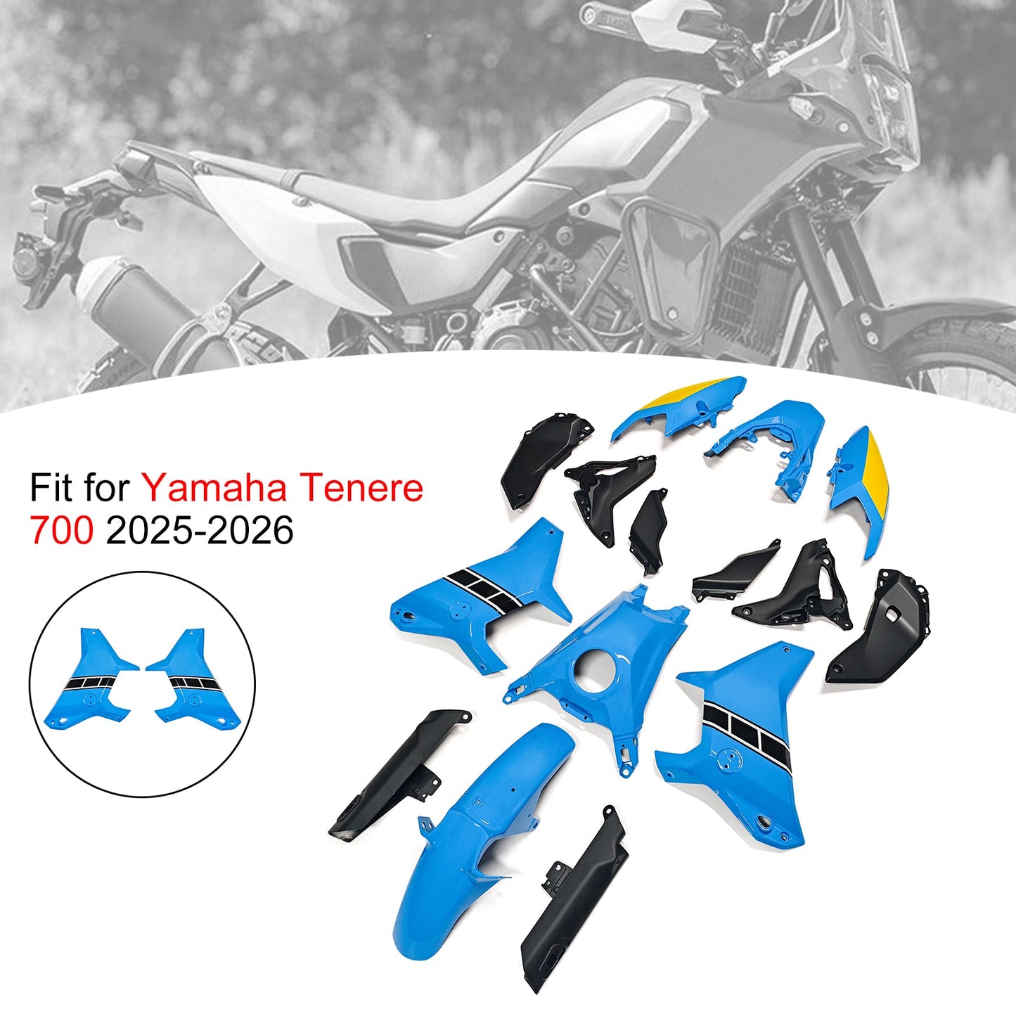 Kit di carene stampate a iniezione per Yamaha Tenere 700 T700S 2025-2026