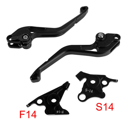 Nuova leva freno e frizione corta compatibile con Suzuki GSF650 GSXR1300 DL1000, colore nero.