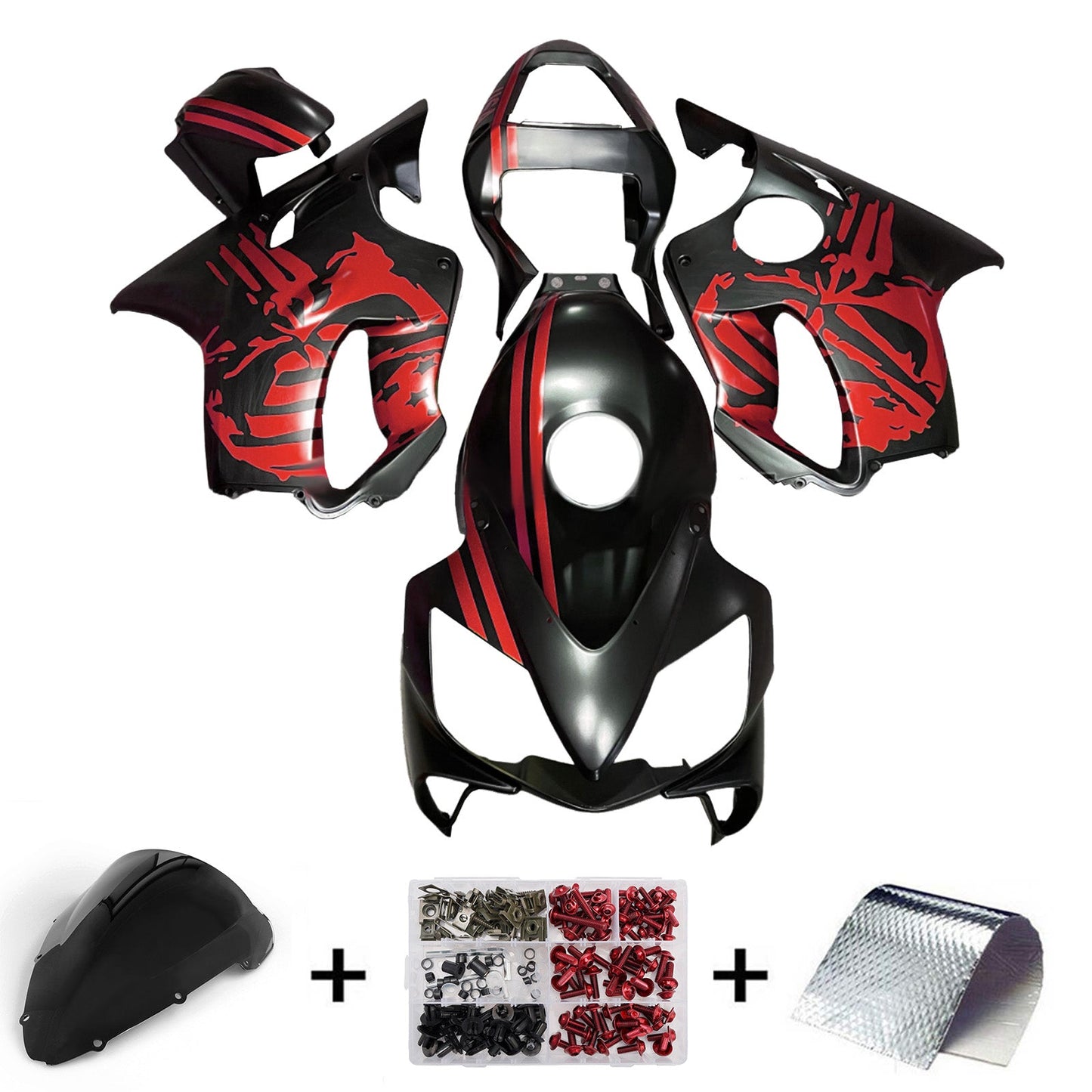 Kit carenatura iniezione plastica ABS per Honda CBR600 F4i 2001-2003