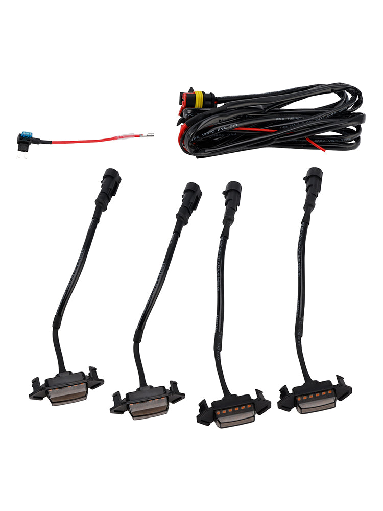 Kit luci LED per griglia anteriore Toyota Tacoma 2016-2023 con lenti fumé color ambra