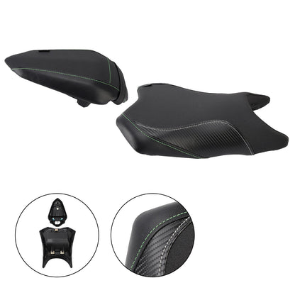 Kit cuscini passeggero anteriore e posteriore Raider per Kawasaki Ninja 500 Z500 2024-2025, colore nero.