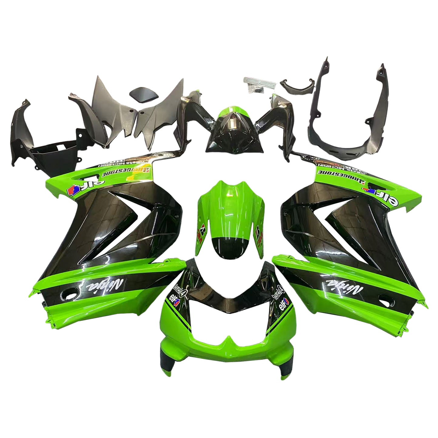 Kit di carenatura Bodywork Abs di plastica adatta per Kawasaki EX250 Ninja250R 2008-2012