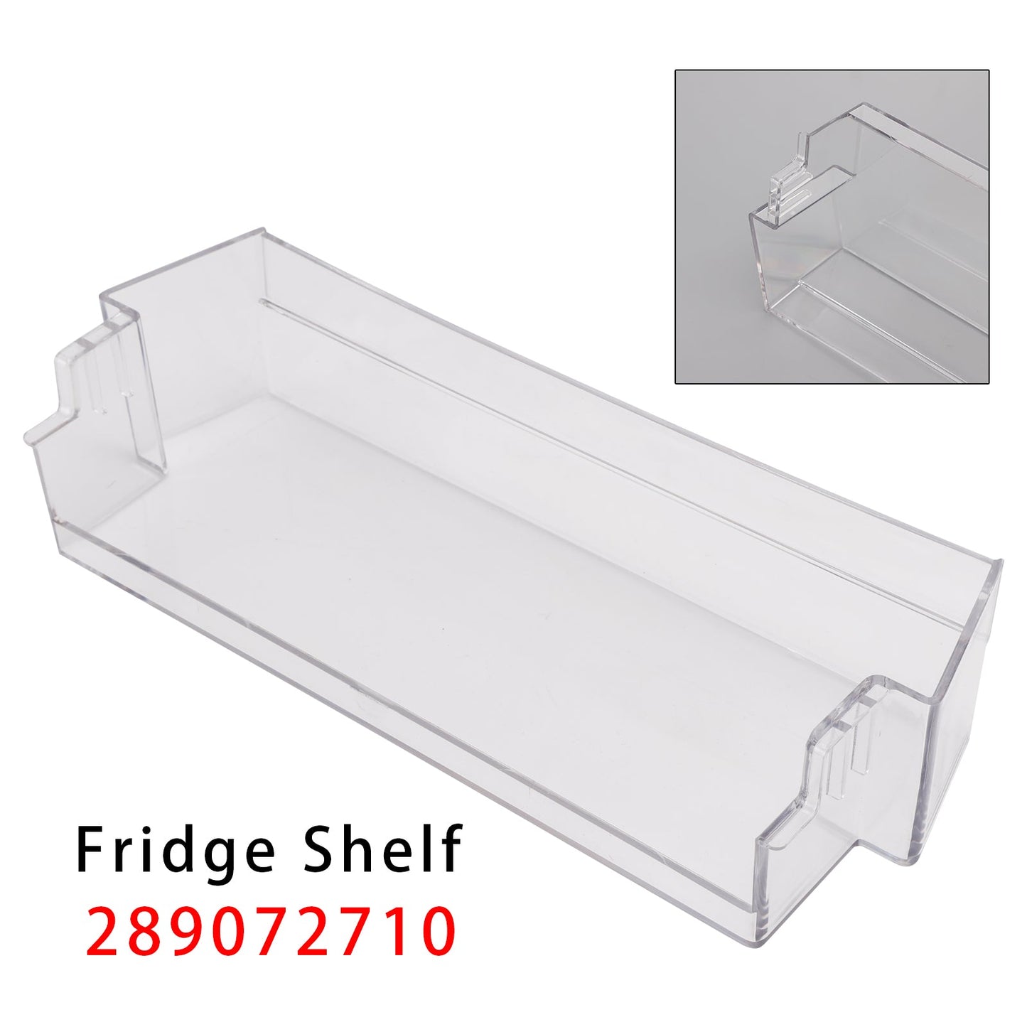 Ripiano per frigorifero grigio trasparente, scomparto centrale o superiore per porta, 306 mm, codice articolo 289072710, per caravan.