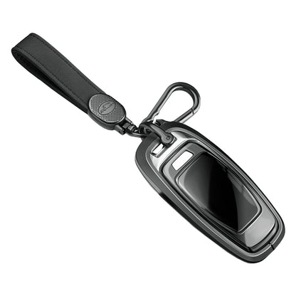 Custodia per chiave auto in TPU nero in lega di alluminio con fibbia per Audi a6l a4l a3