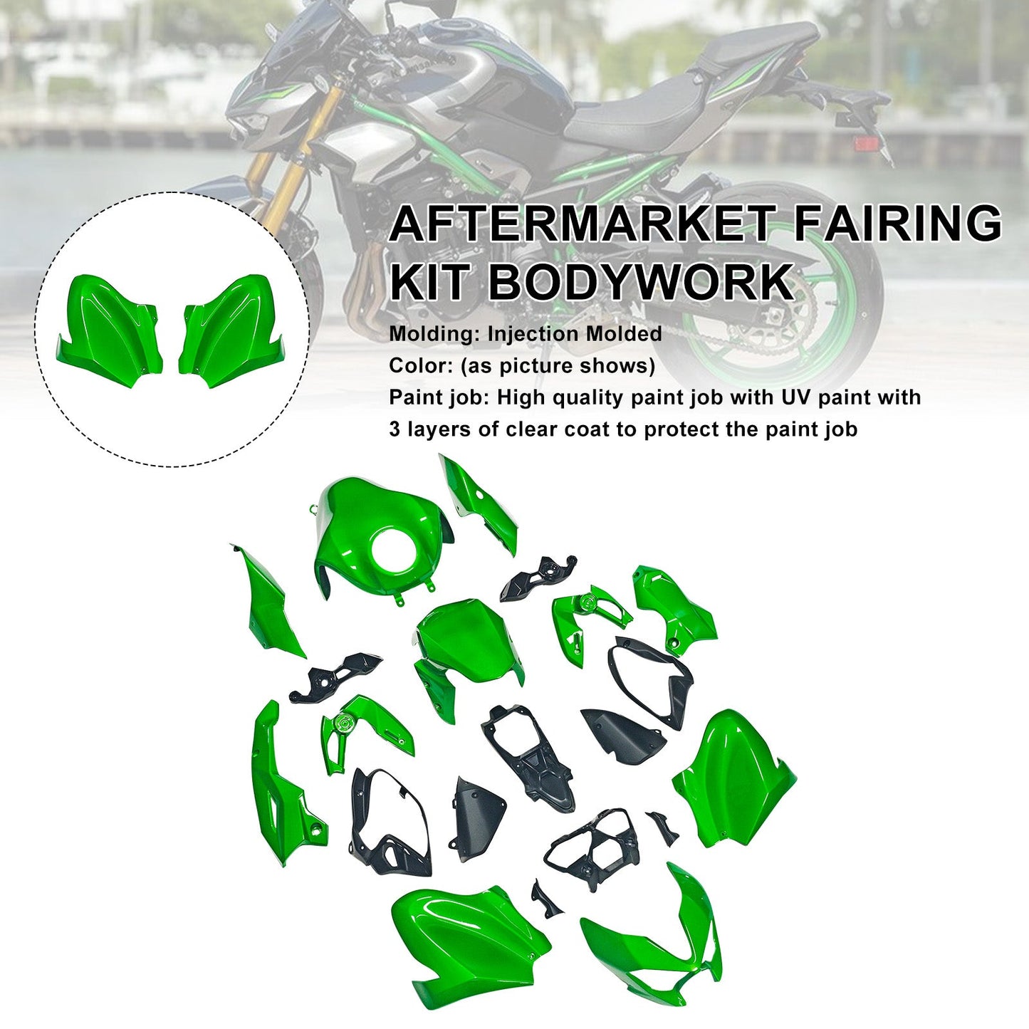 Kit di carene stampate a iniezione per Kawasaki Z900 2025-2026
