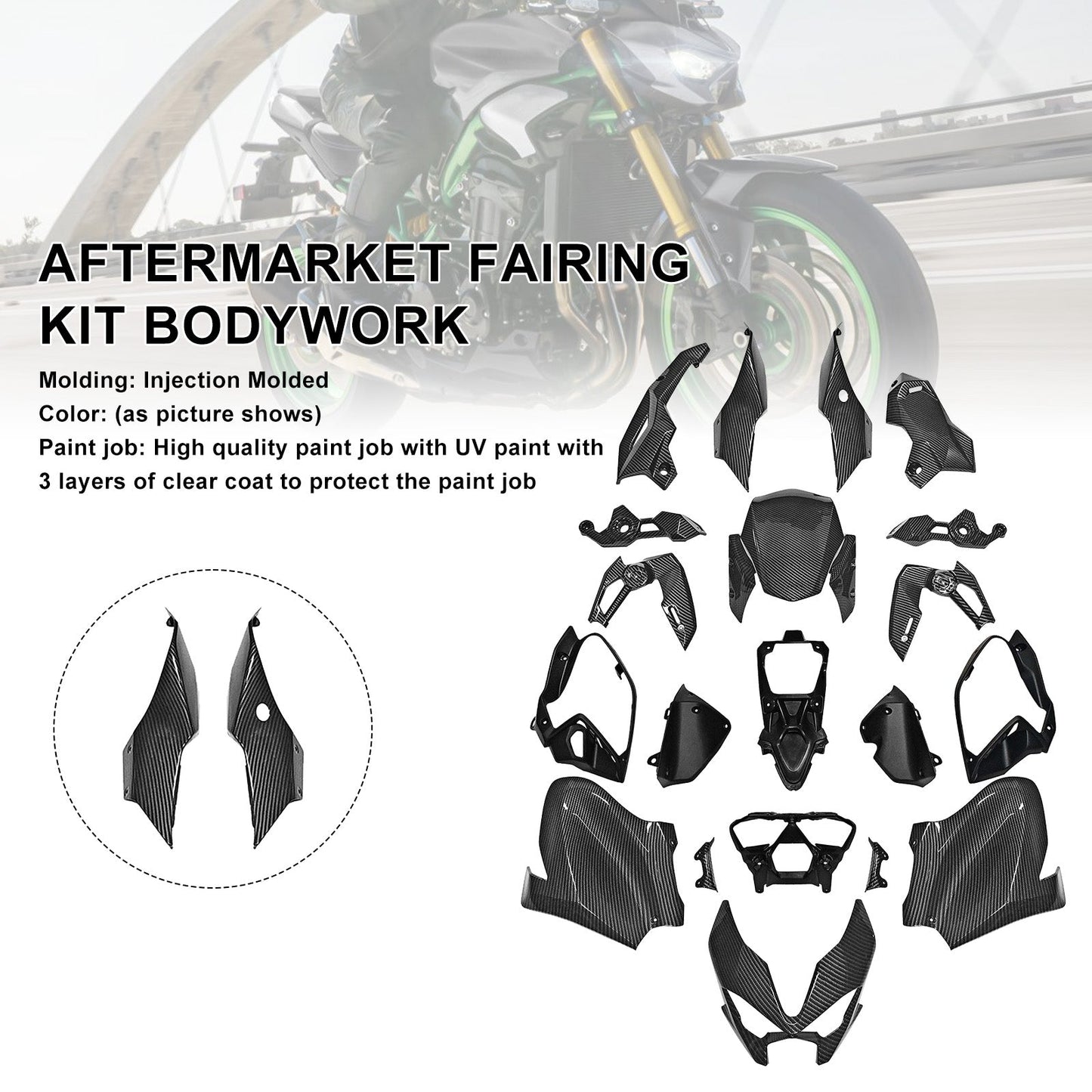 Kit di carene stampate a iniezione per Kawasaki Z900 2025-2026