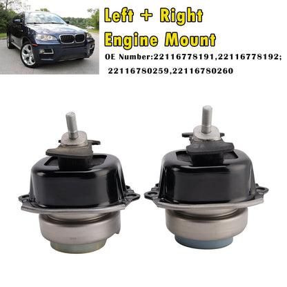 Supporto motore sinistro + destro 22116865145 22116865146 per BMW X5 E70 X6 E71 E72 xDrive 35i