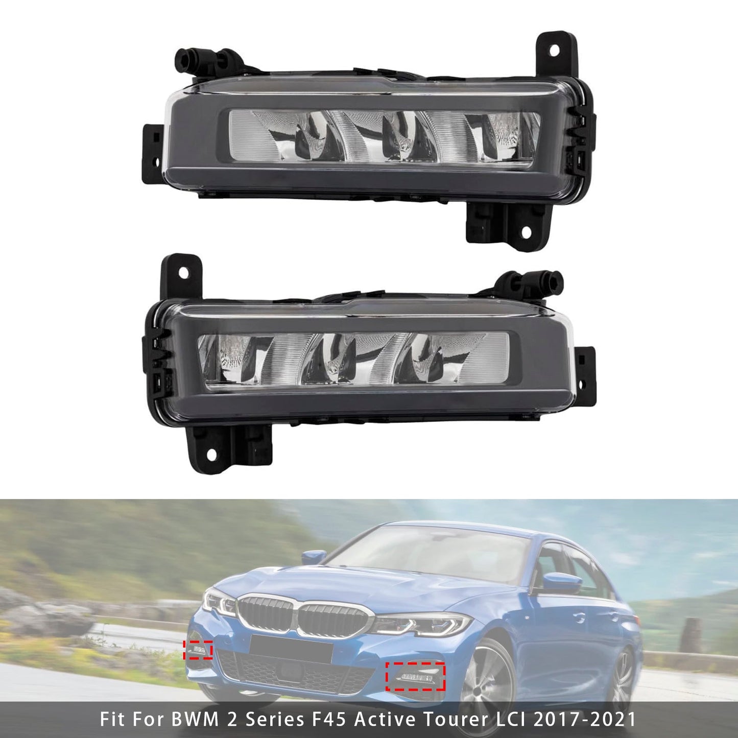 Coppia di fendinebbia a LED per paraurti anteriore per BMW G20 G21 X1 F48 LCI F45 F46 63178089526