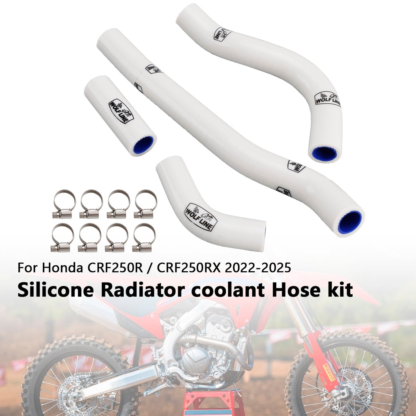 Tubo flessibile del liquido di raffreddamento del radiatore in silicone Honda CRF250R CRF250RX 2022-2025